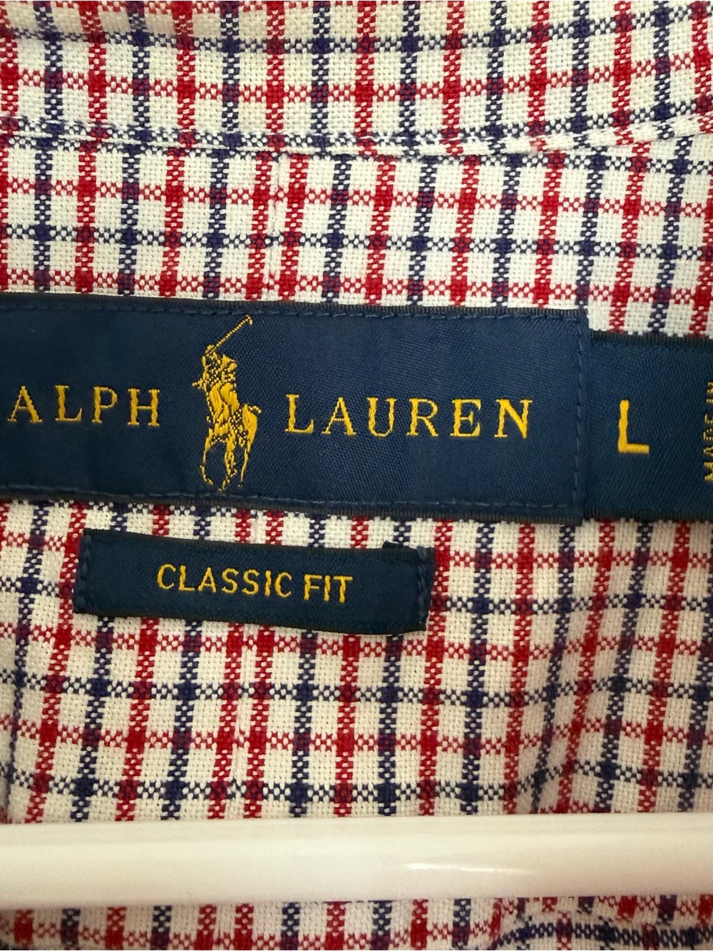 Ralph Lauren Classic Fit Red White Blue Check Button-Down Shirt - Picture 4 of 7